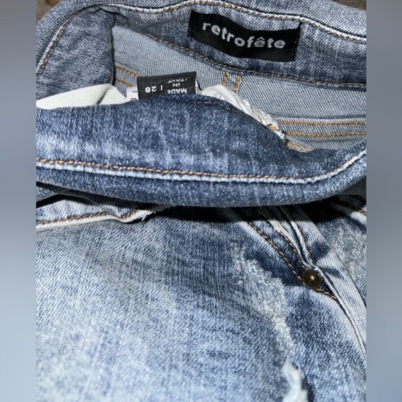 Retrofête Distressed Denim Azure Short 28 - Picture 12 of 12